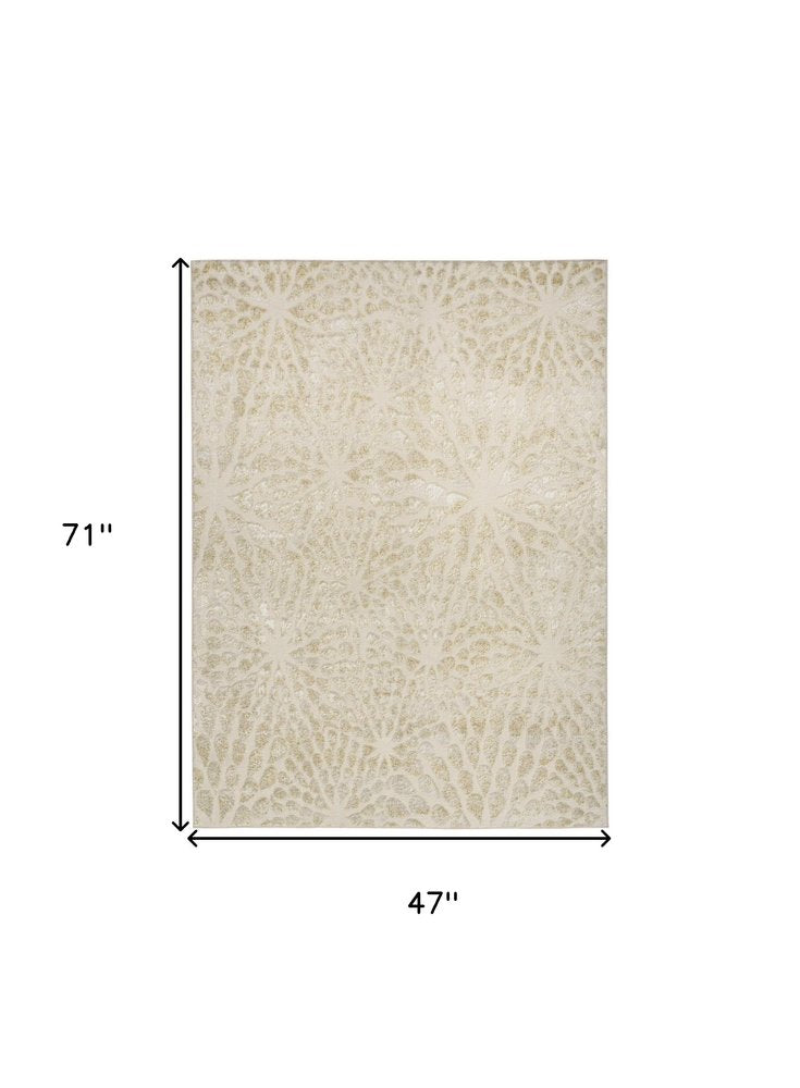 Ivory Abstract Area Rug