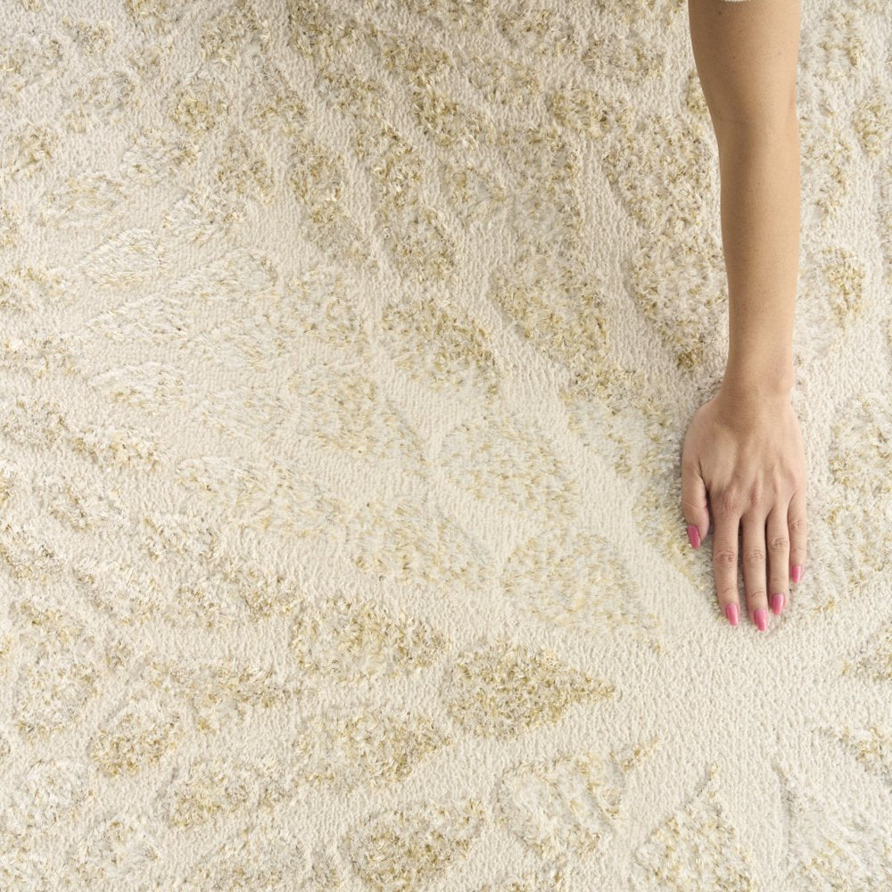 Ivory Abstract Area Rug