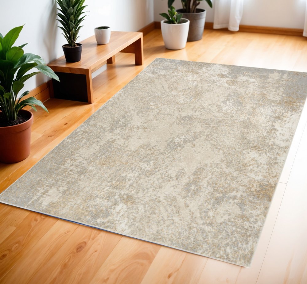 Gray Abstract Area Rug