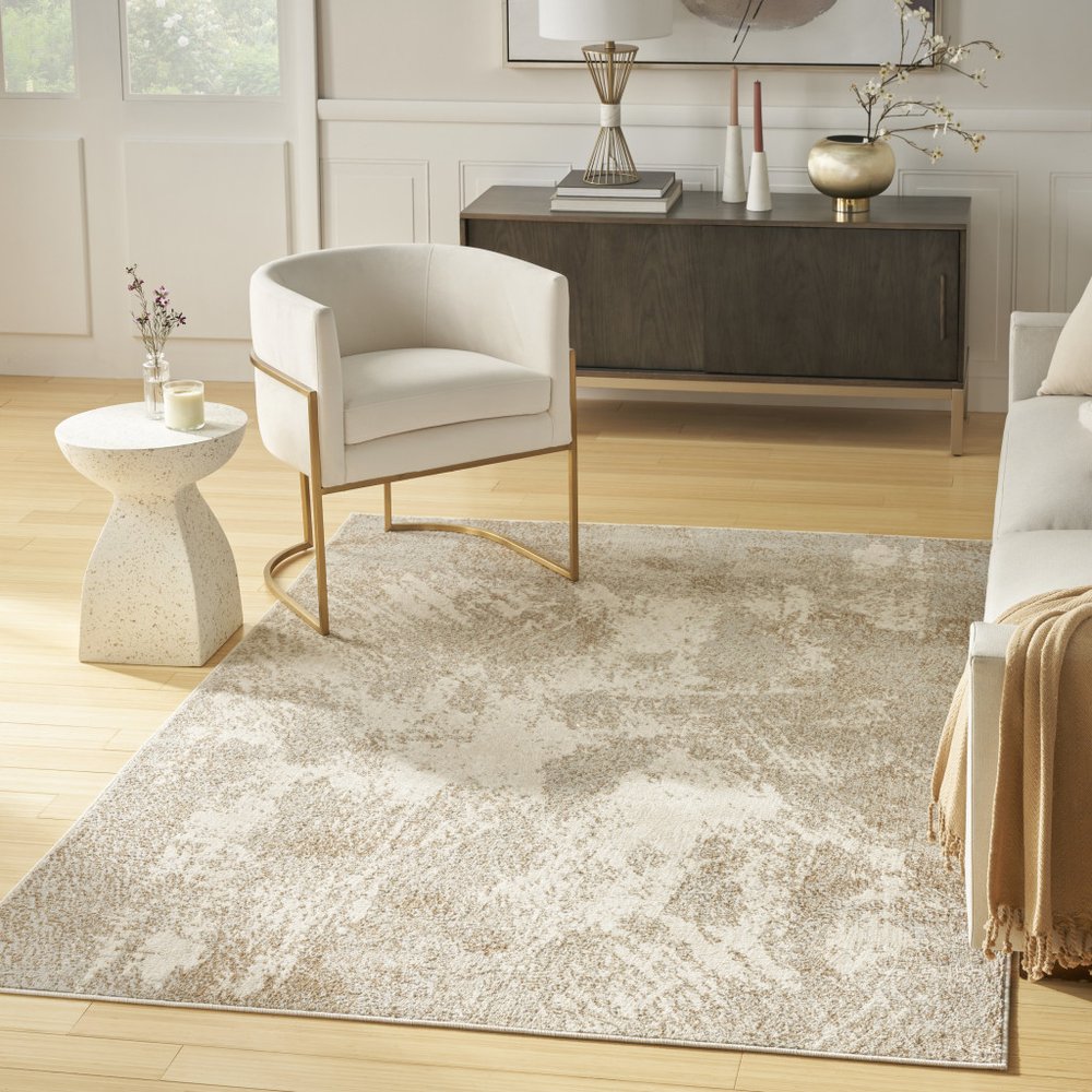 Gray Abstract Area Rug
