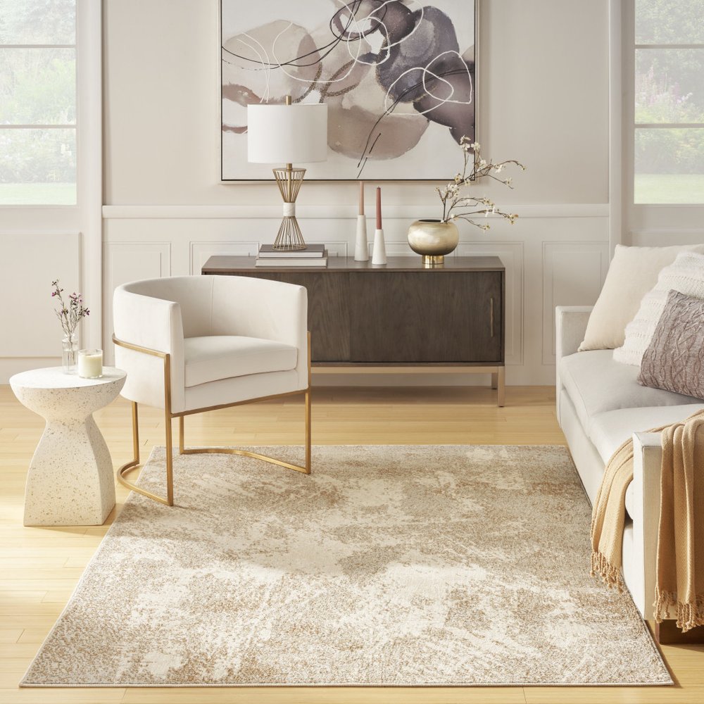 Gray Abstract Area Rug