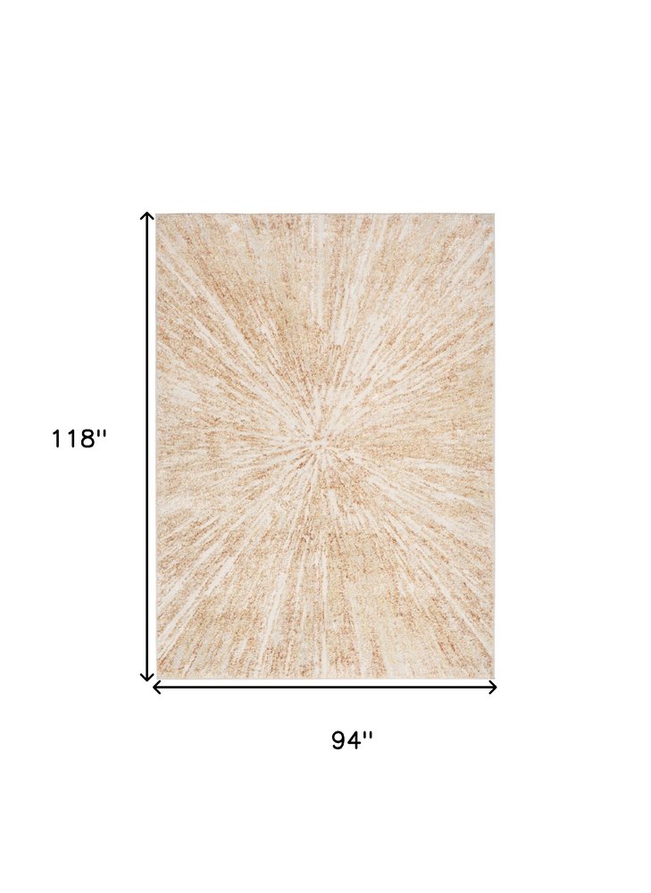4' X 6' Ivory Abstract Area Rug