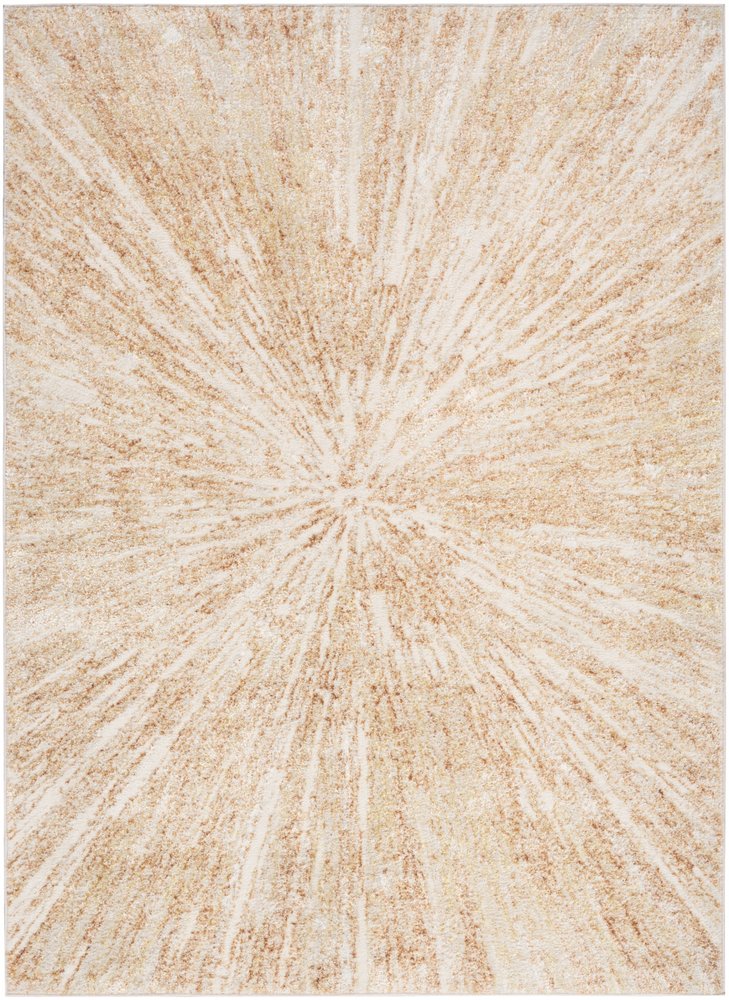 4' X 6' Ivory Abstract Area Rug