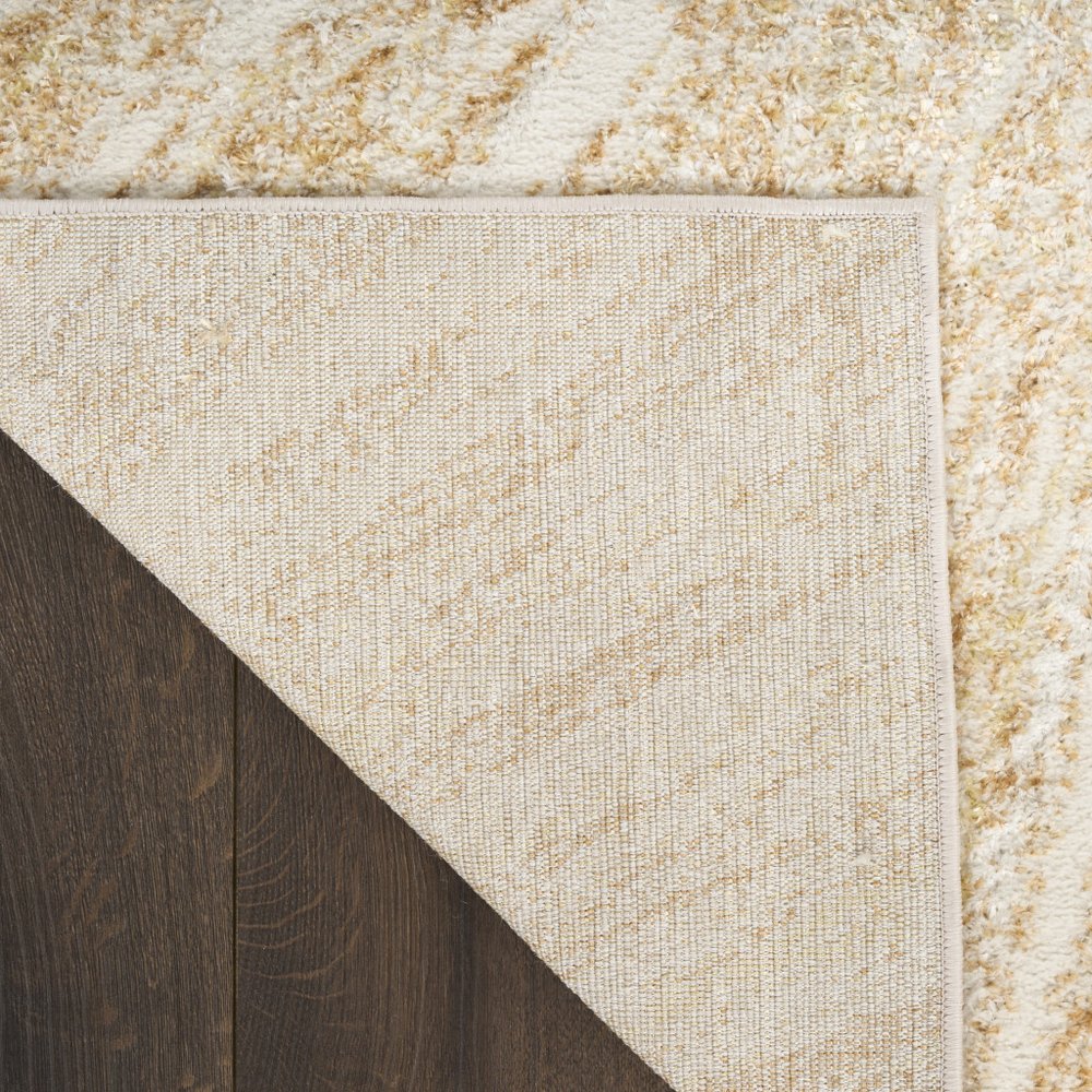 4' X 6' Ivory Abstract Area Rug