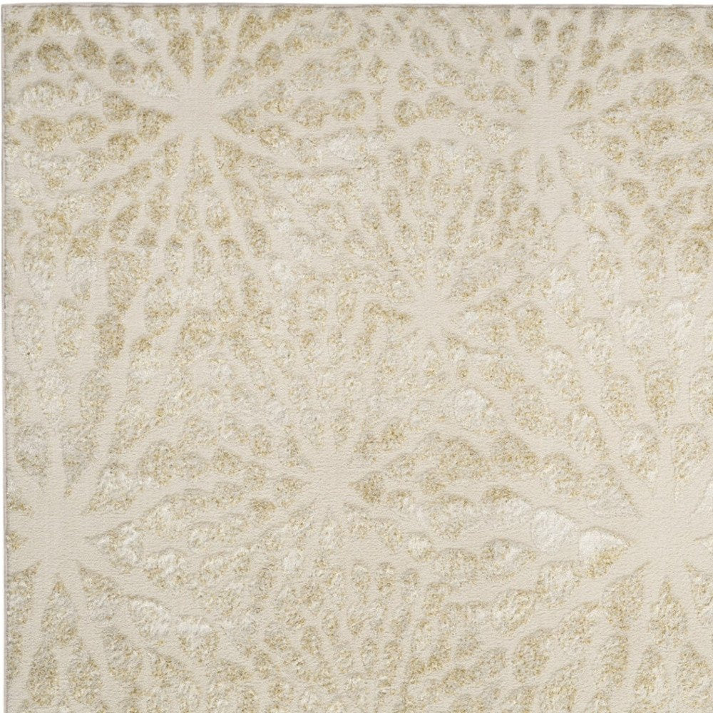 Ivory Abstract Area Rug