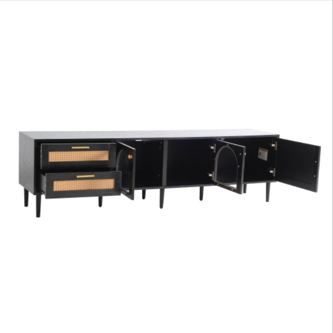 Rattan LED TV Stand 80-Inch