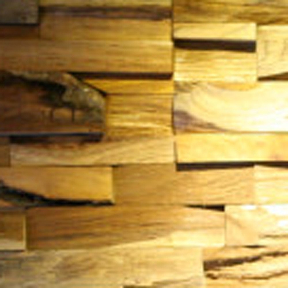 AUREMI Embossed Abstract Teak Reclaimed Wood WALL PANELS