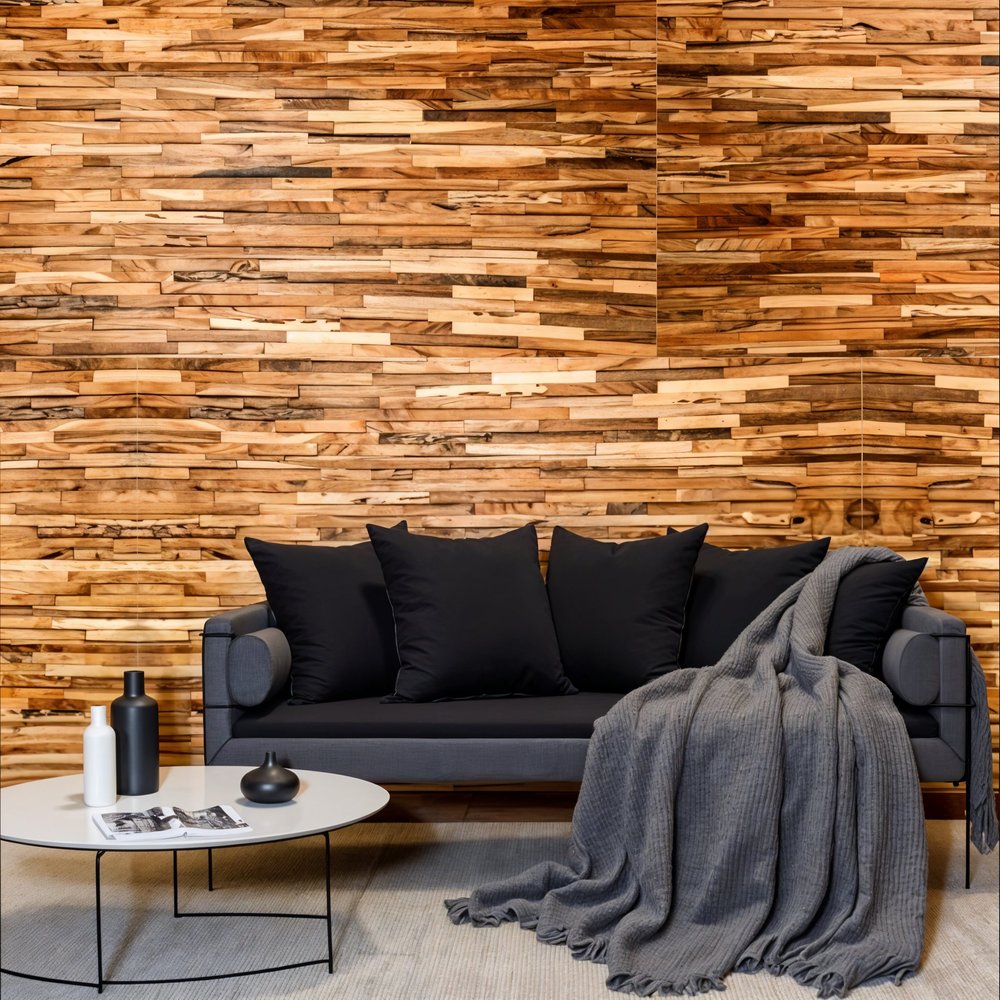 AUREMI Teak Reclaimed Wood Decorative Wall Panels