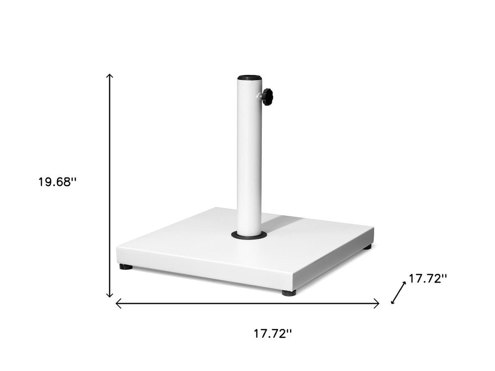 White Fillable In-Ground Patio Umbrella Base