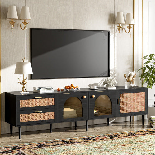 Rattan LED TV Stand 80-Inch