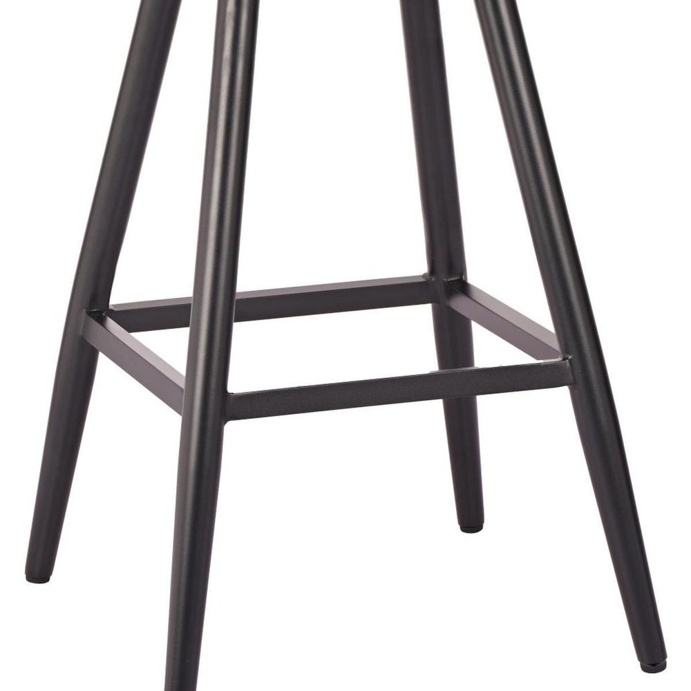 Beige Aluminum Swivel Bar Chair — 31" Seat