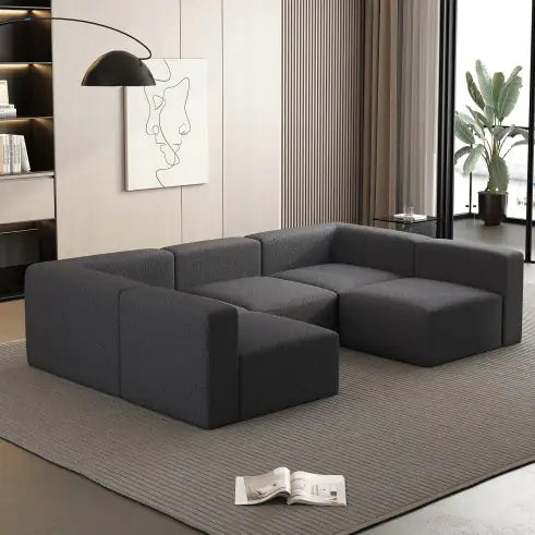 AUREMI Elegant U-Form Sleeper sofa