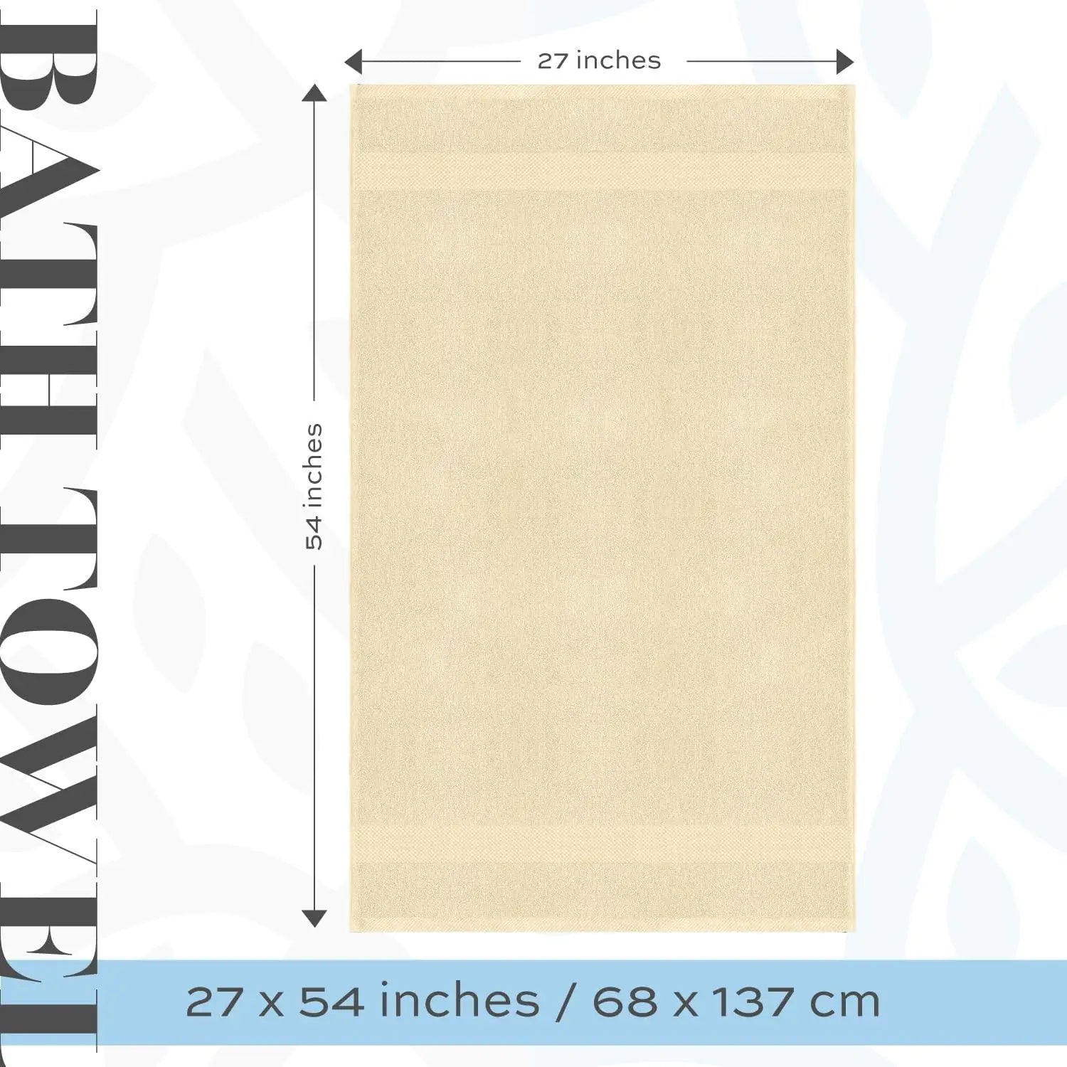 AUREMI Luxury Bath Towels  Beige Color