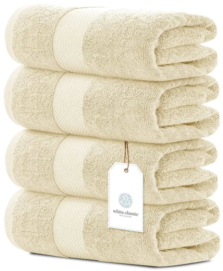 AUREMI Luxury Bath Towels  Beige Color