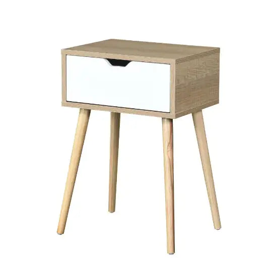 Mid-Century Modern Side Table with Drawer