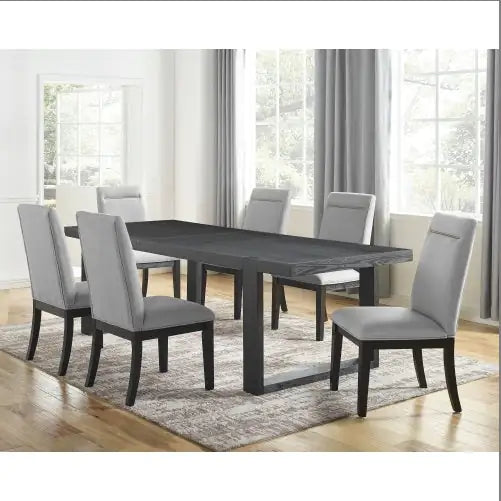 Yves Grey 7-Piece Dining Set