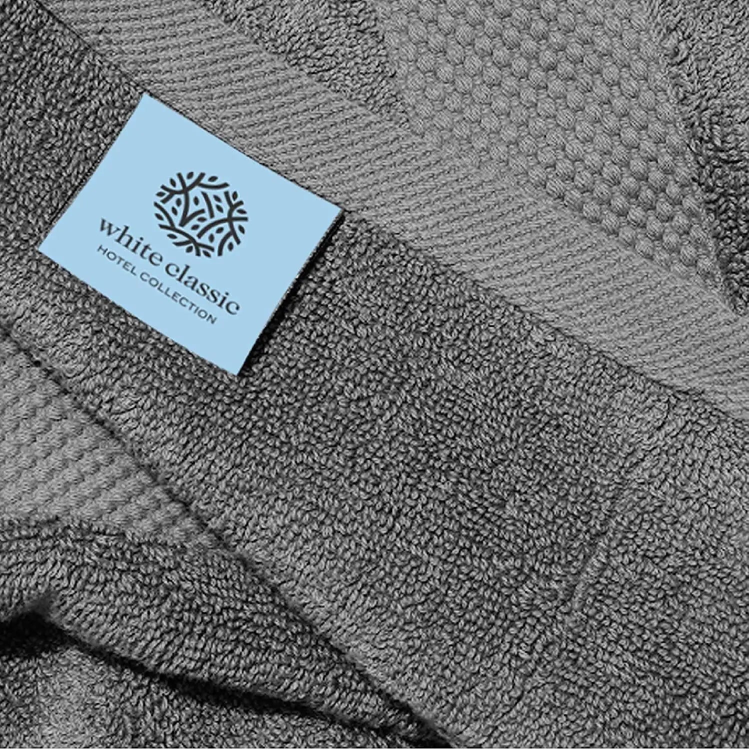 Premium Dark Gray Hand Towels 16x30 - Pack of 6