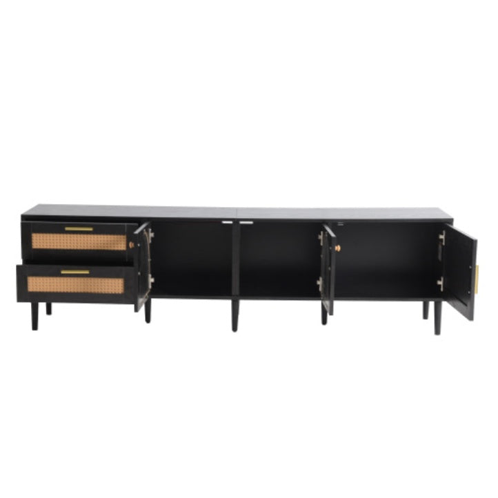 Rattan LED TV Stand 80-Inch