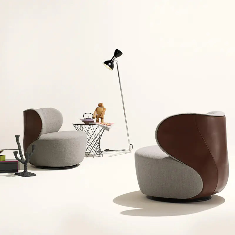 AUREMI Contemporary Swivel Armchair