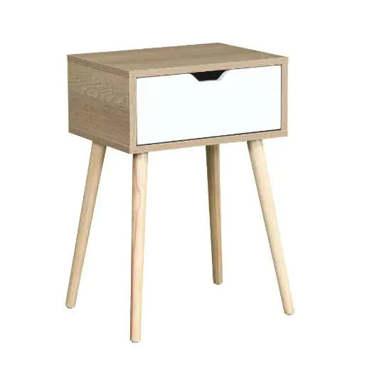 Mid-Century Modern Side Table with Drawer