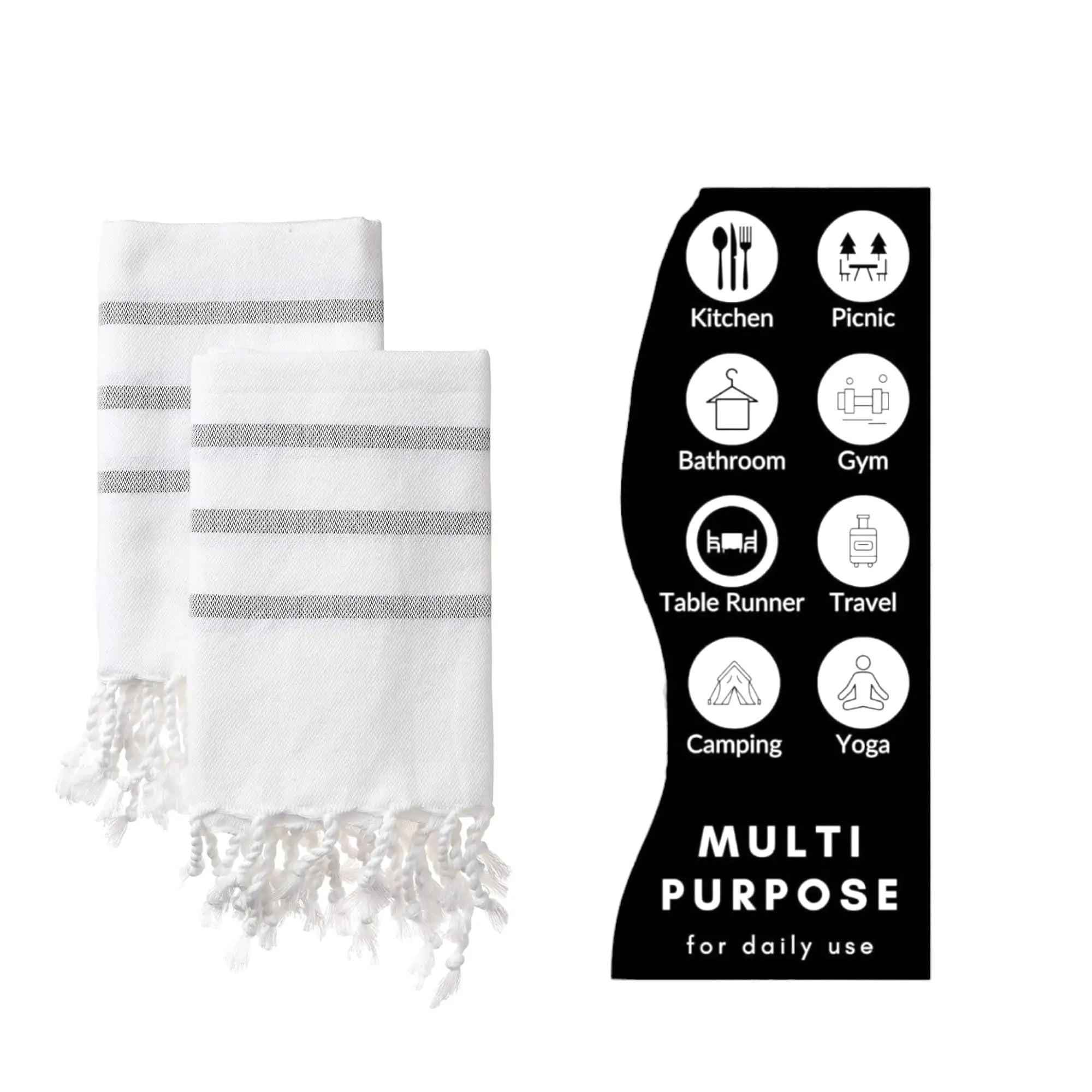 Turkish Hand Towels for Bathroom and Kitchen
