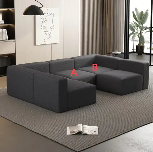 AUREMI Elegant U-Form Sleeper sofa
