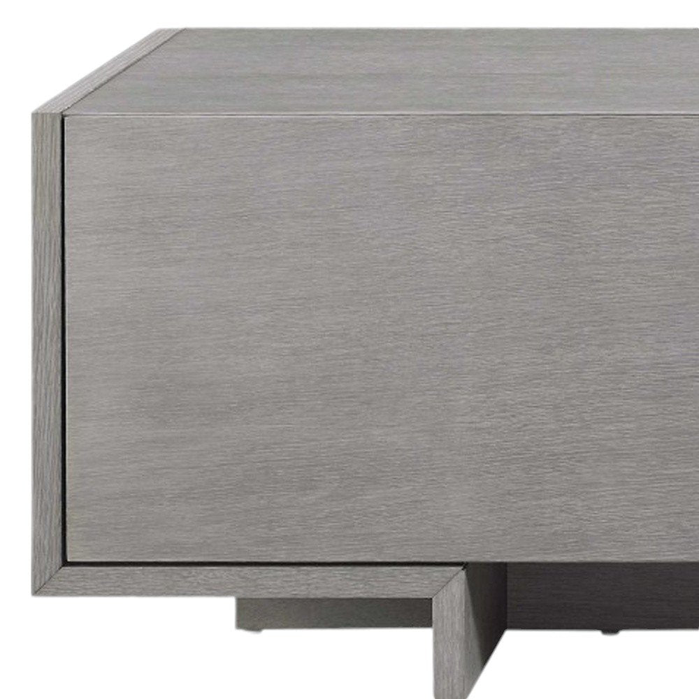 Gray Open Shelving Media Console - Grand Scale Design