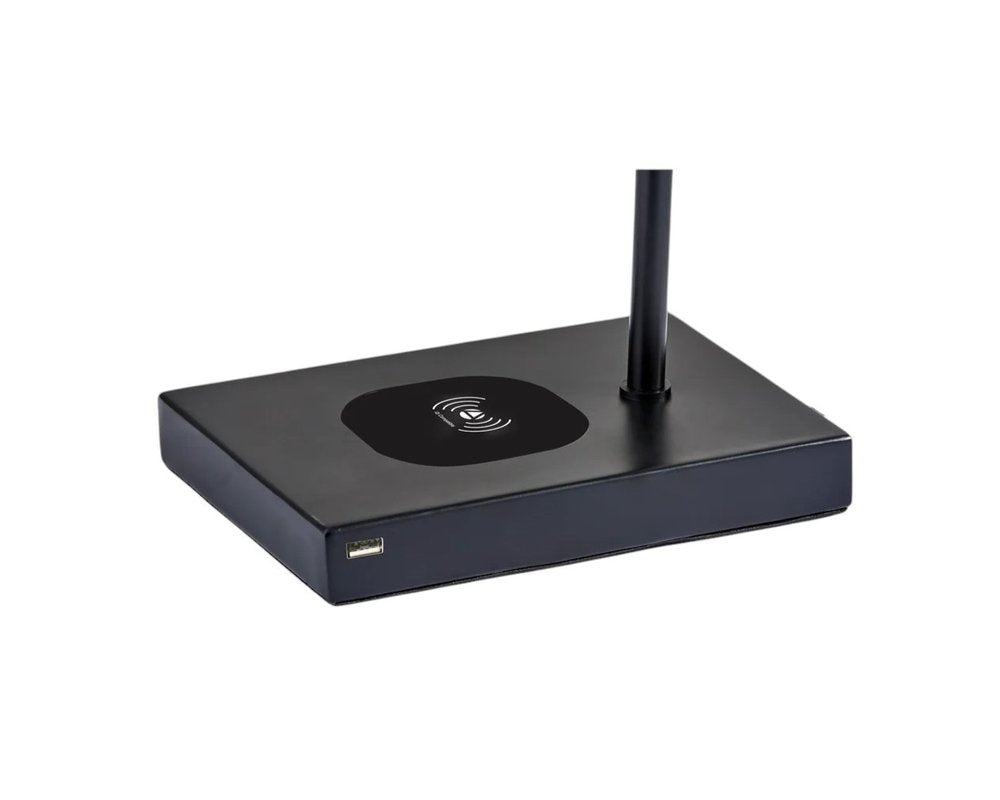 Asymmetrical Diabolo Black Metal Desk Lamp - Modern Sculptural Design