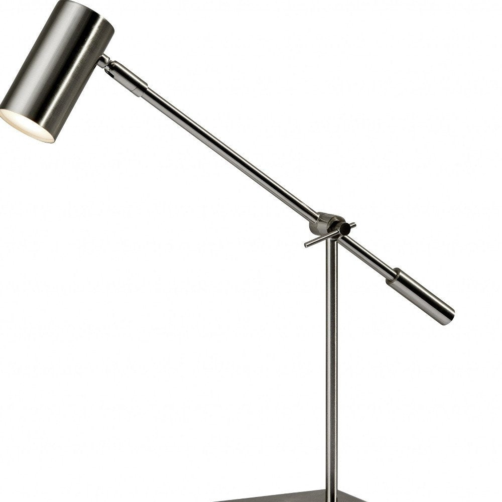 Asymmetrical Diabolo Black Metal Desk Lamp - Modern Sculptural Design