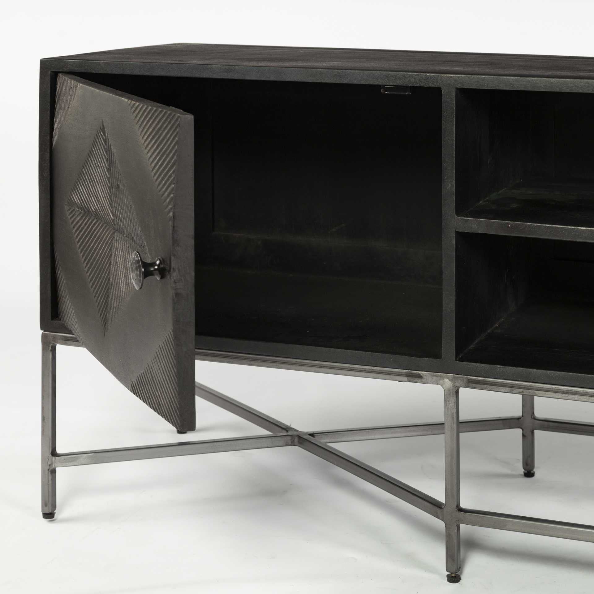 Dark Brown Solid Wood Console Table - Compact Elegant Design
