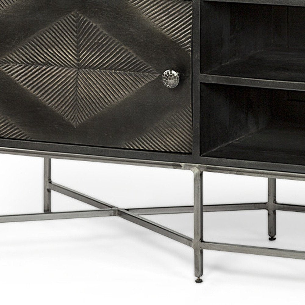 Dark Brown Solid Wood Console Table - Compact Elegant Design