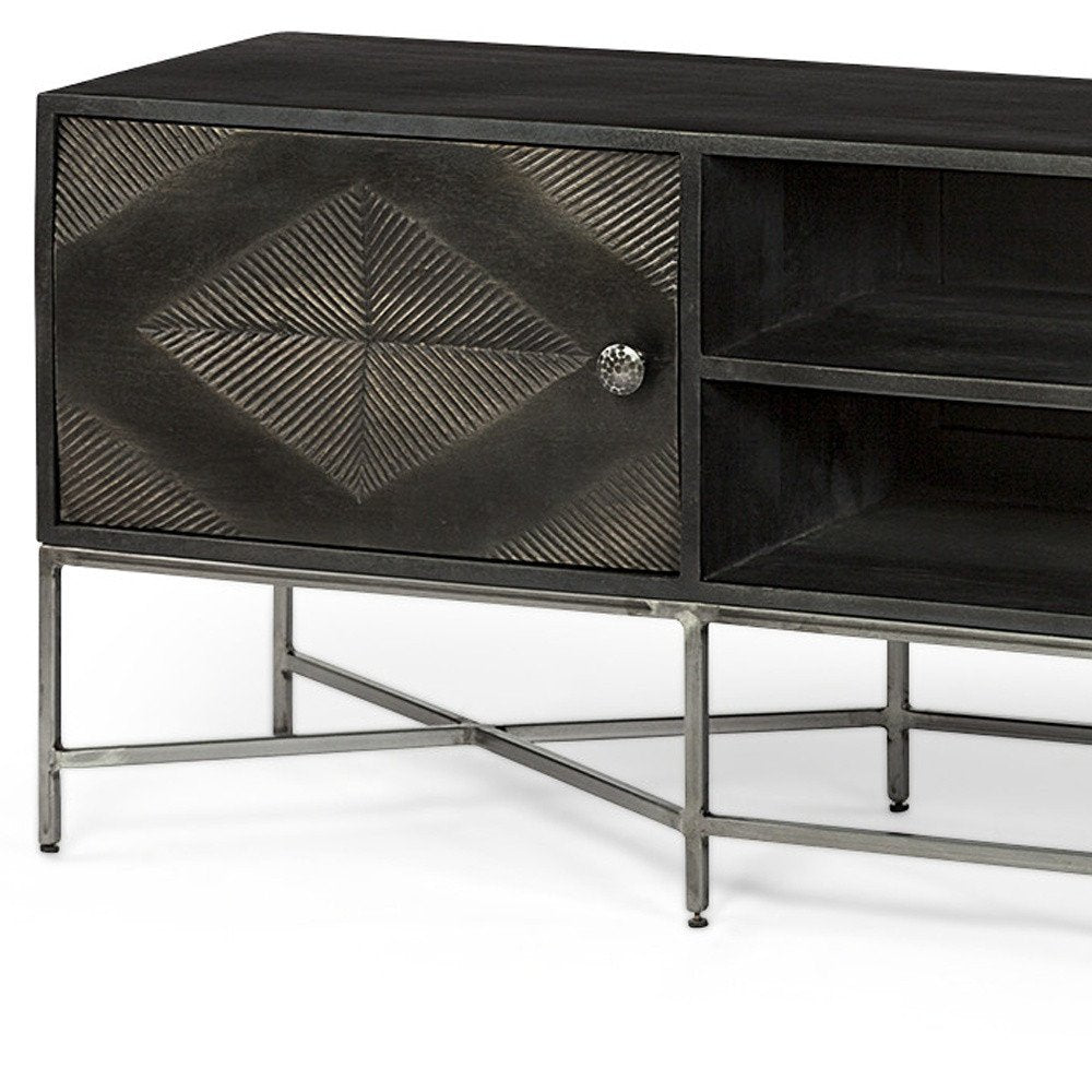 Dark Brown Solid Wood Console Table - Compact Elegant Design