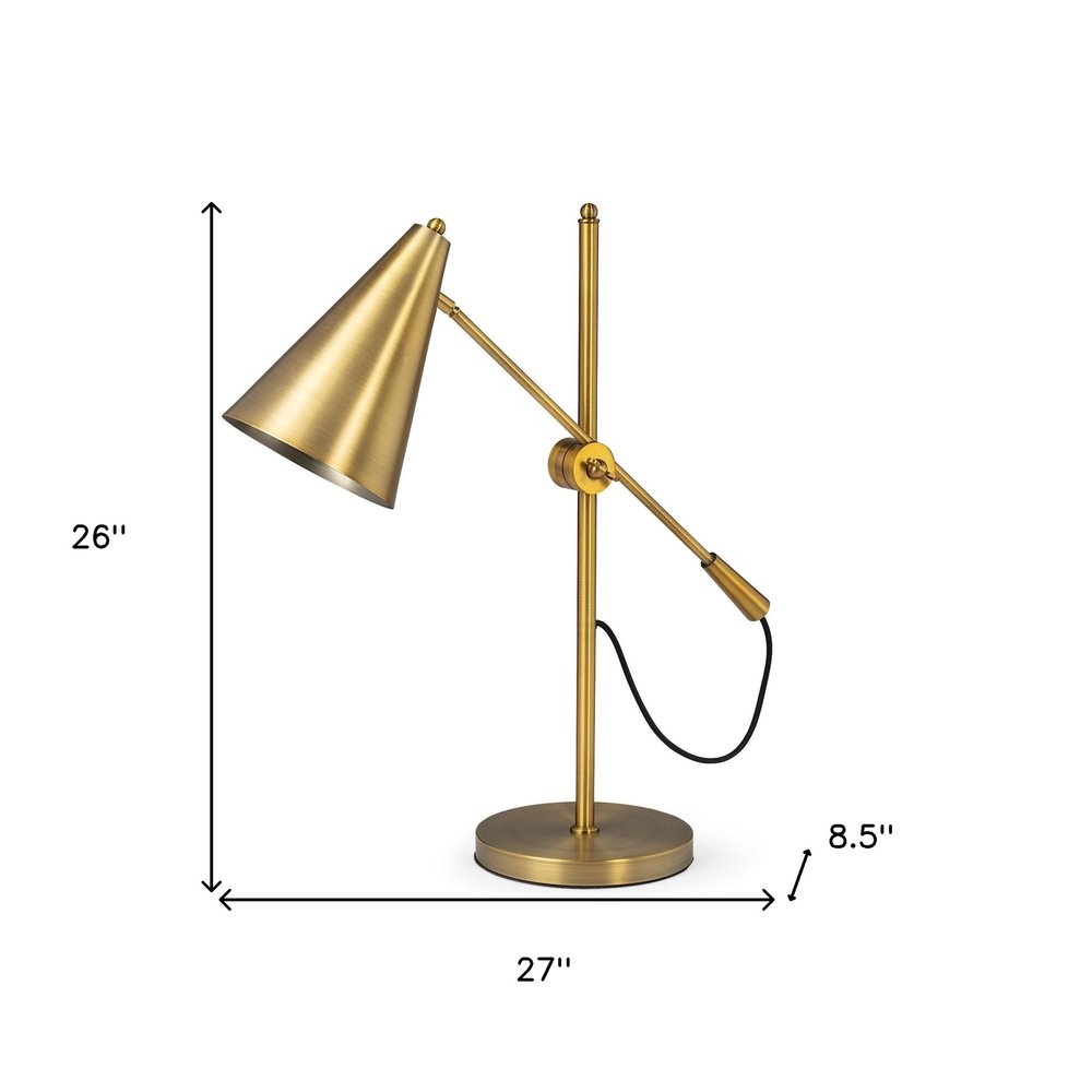 Gold Geometric Design Table Lamp - Modern Angular Form