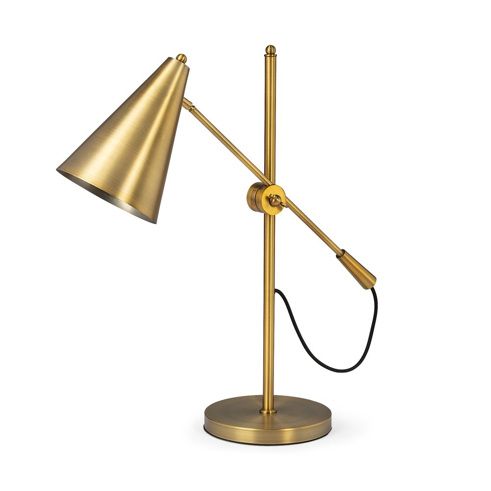 Gold Geometric Design Table Lamp - Modern Angular Form
