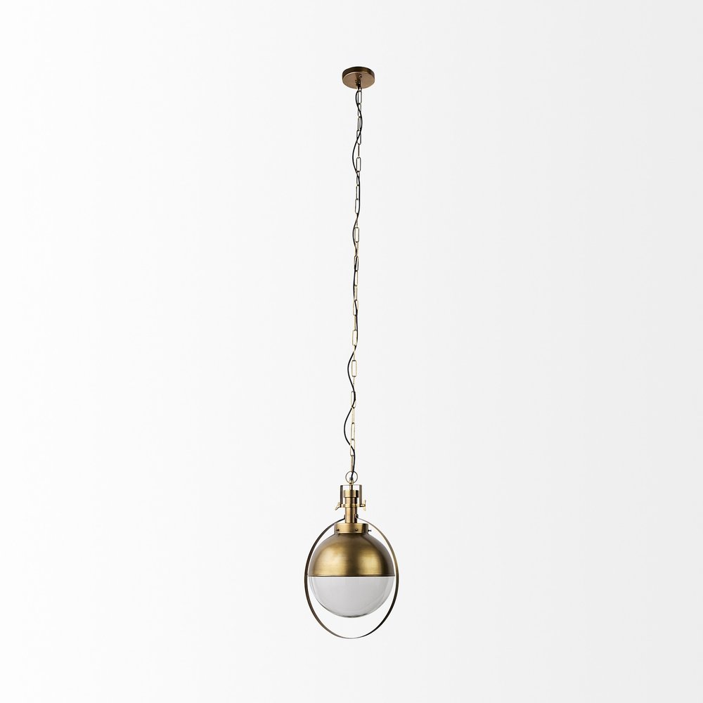 Hammered Gold Metal Hanging Pendant Light - Artisan Design