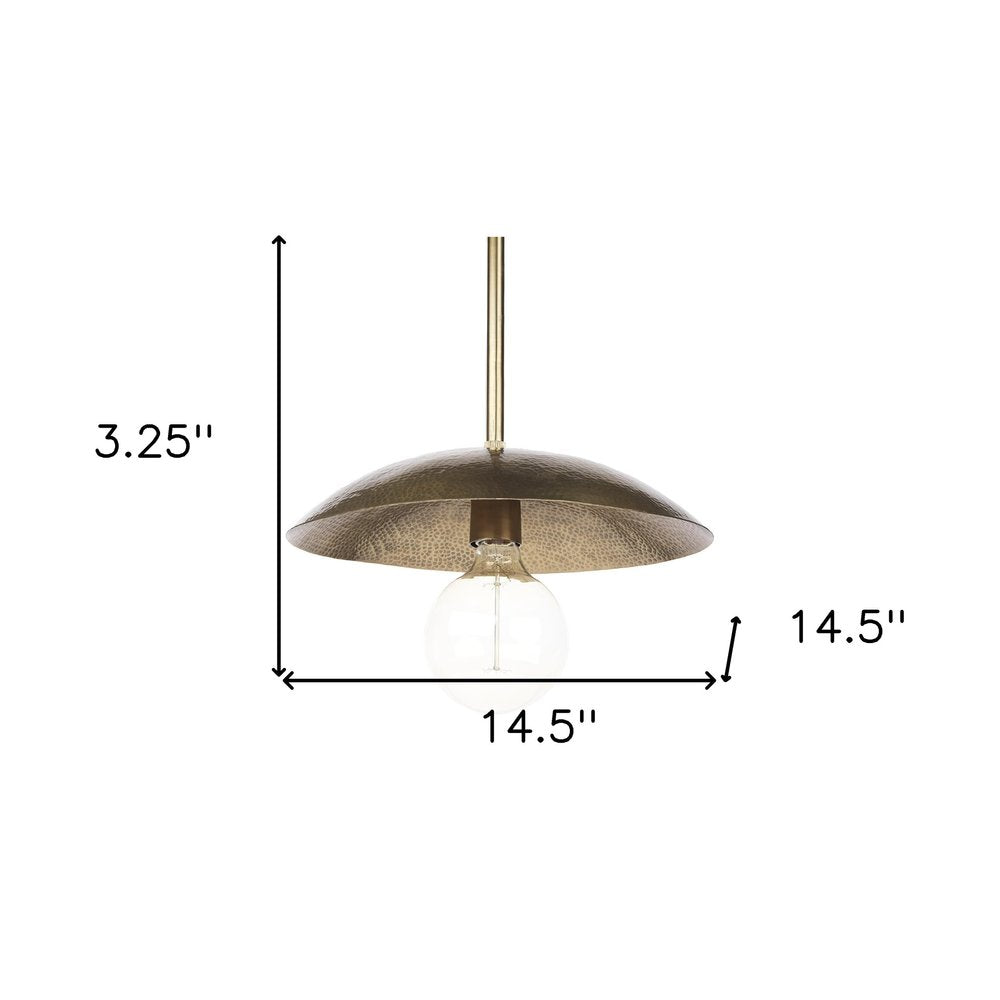 Black Metal Swing Arm LED Desk Lamp with USB & Gold Shade