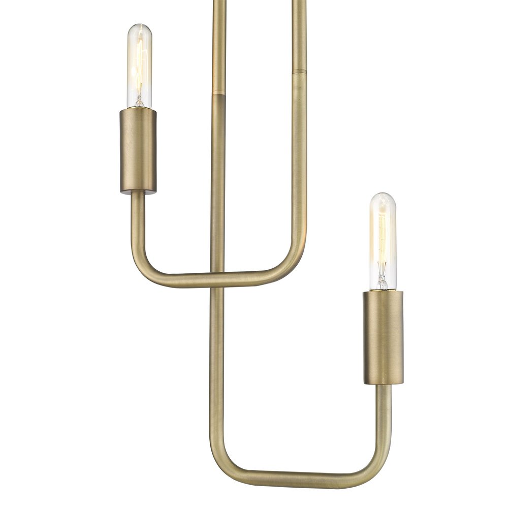 Perret Light Aged Brass Pendant - Modern Elegance