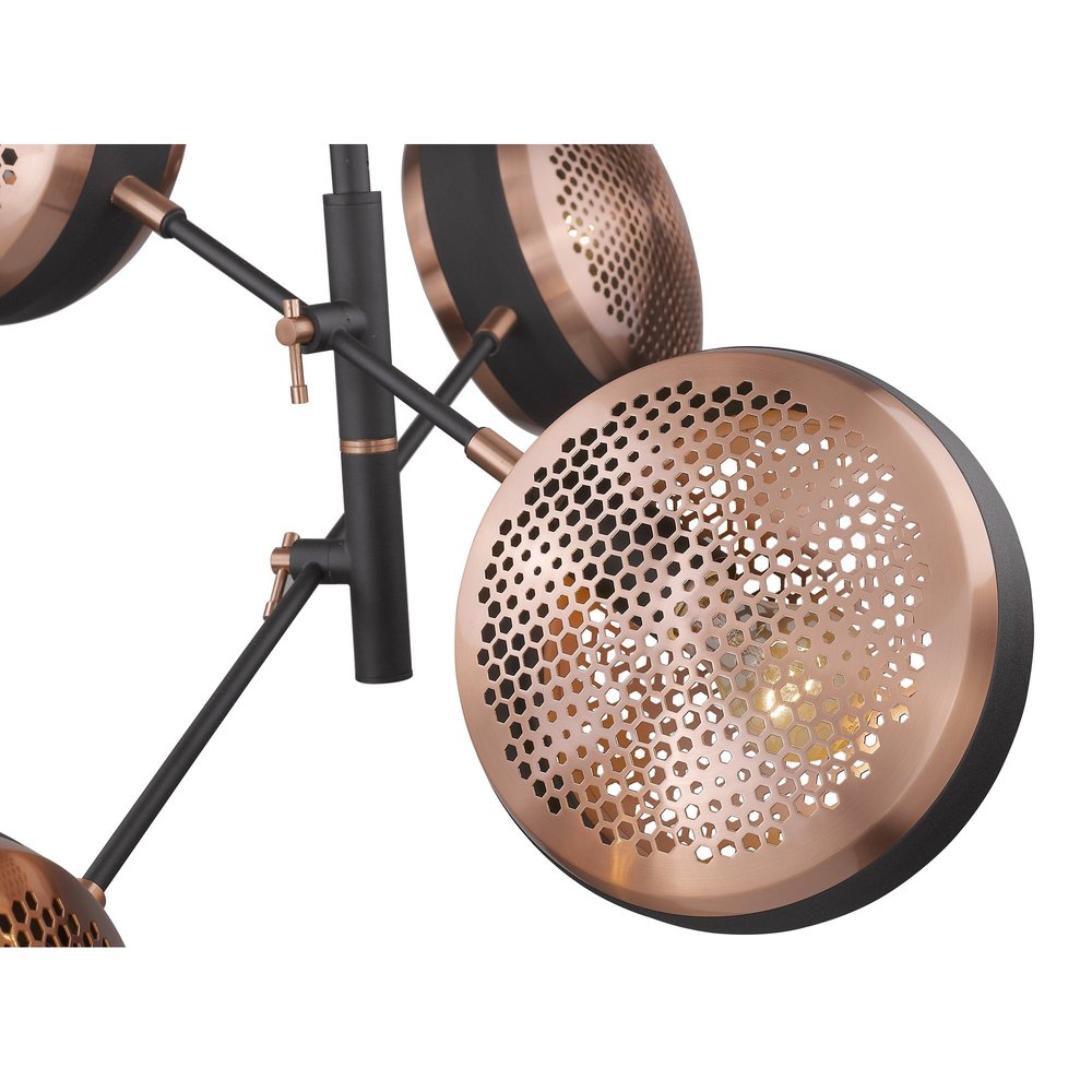 Tholos 4-Light Matte Black Pendant - Modern Cluster Design