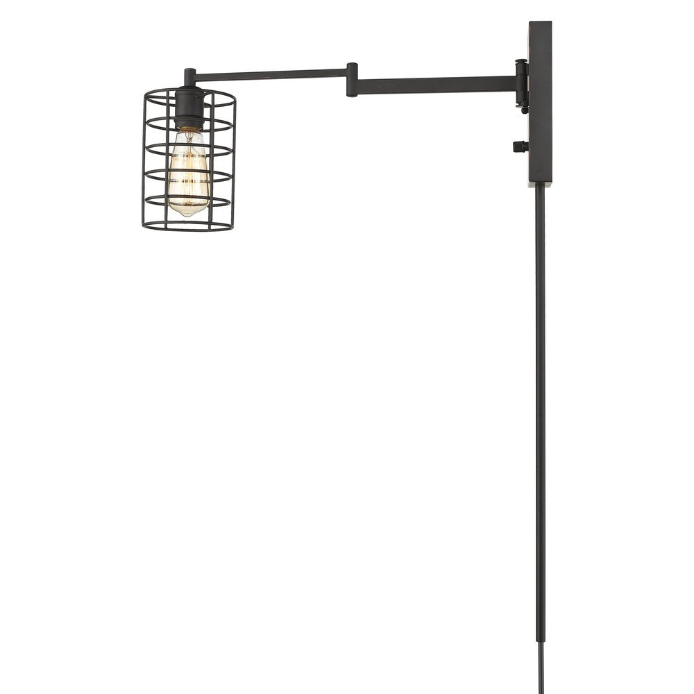 Matte Black & Antiqued Brass LED Adjustable Desk Lamp