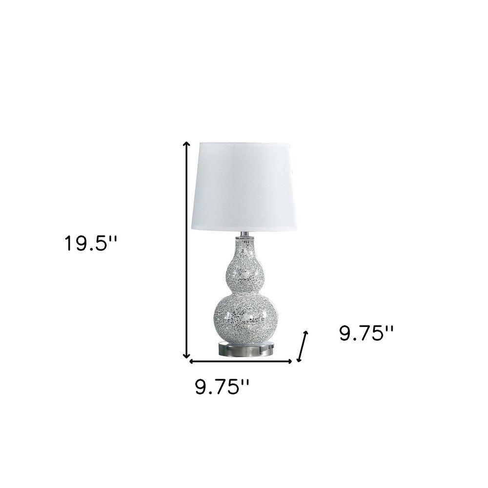 White Table Lamp with Globe Shade - Modern Minimalist Design