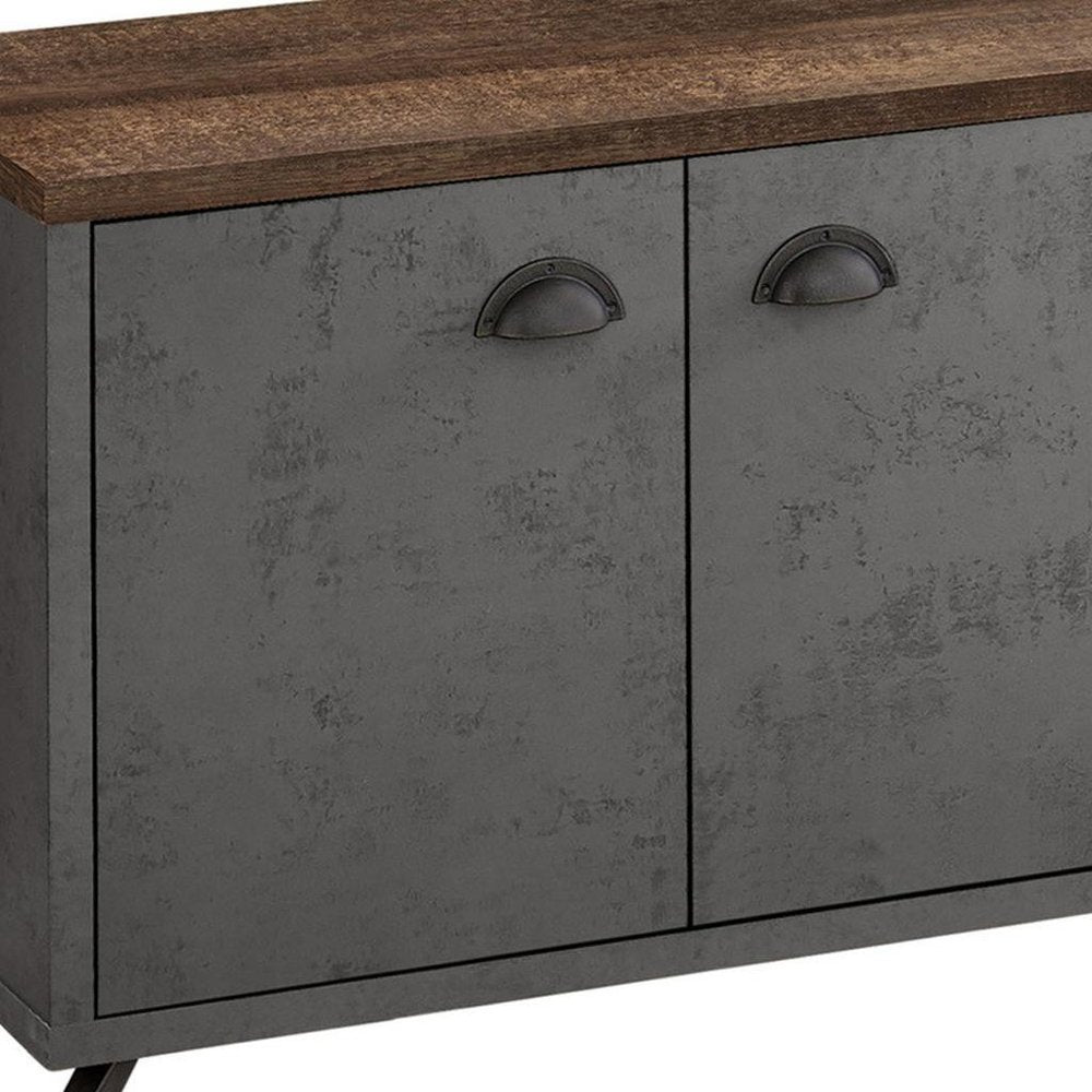 AUREMI Brown And Gray Distressed Reclaimed Wood