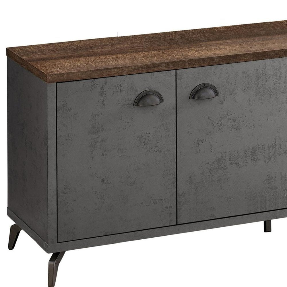 AUREMI Brown And Gray Distressed Reclaimed Wood