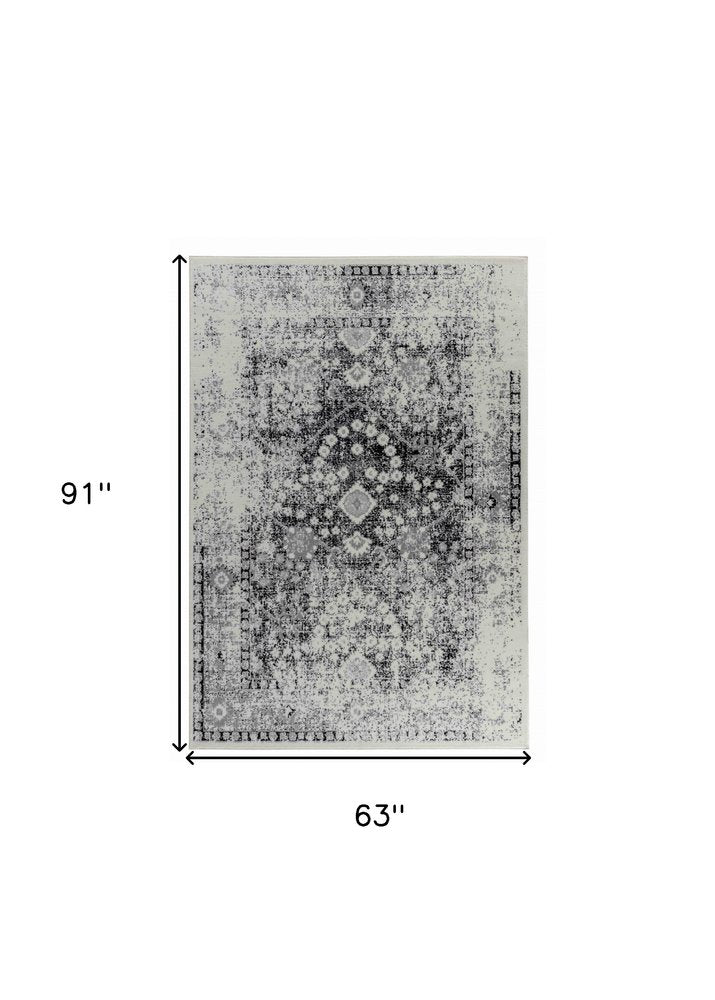 Brown Abstract Area Rug - Modern Minimalist 4x6