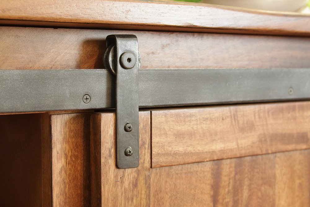 AUREMI Brown Solid Wood TV Stand