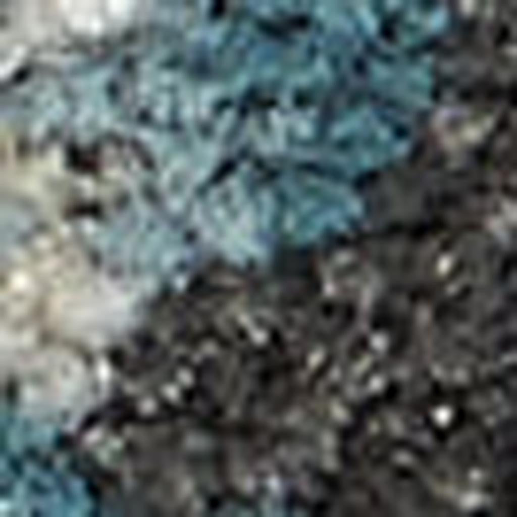 Ivory Teal Blue Black Abstract Non-Skid Area Rug - 7x10 | AUREMI