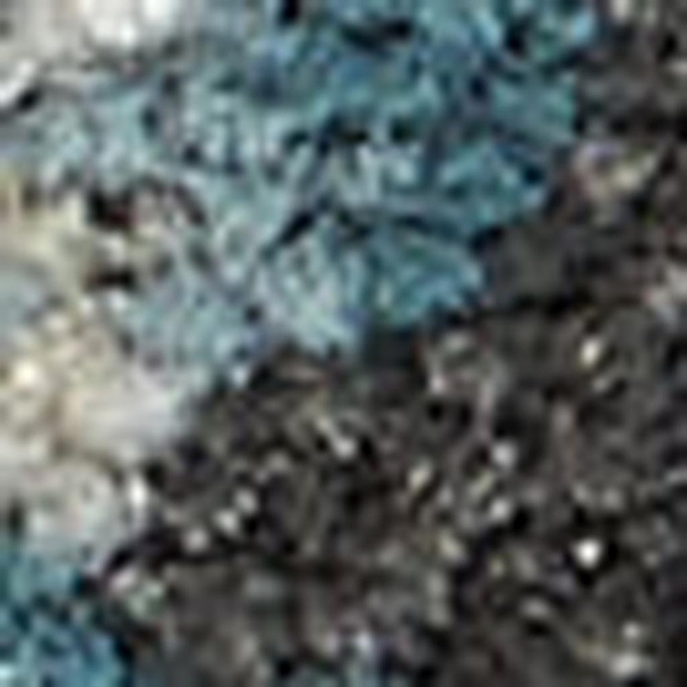 Ivory Teal Blue Black Abstract Non-Skid Area Rug - 7x10 | AUREMI