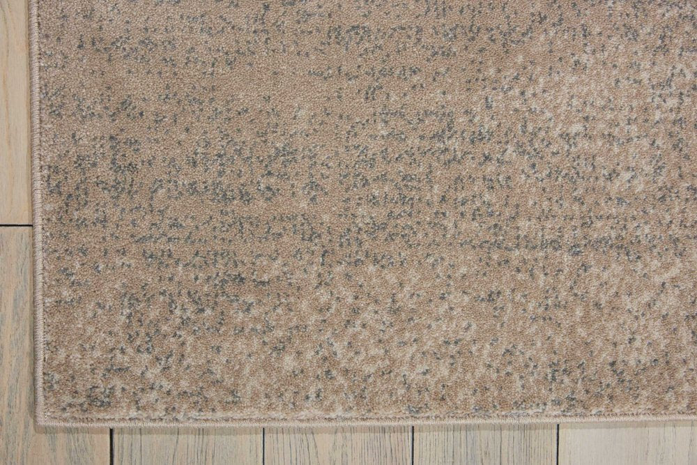 Beige & Gray Botanical Leaves Rug - Organic Modern Design