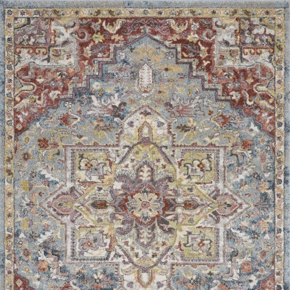 8' X 10' Ivory and Gray Wool Geometric Area Rug