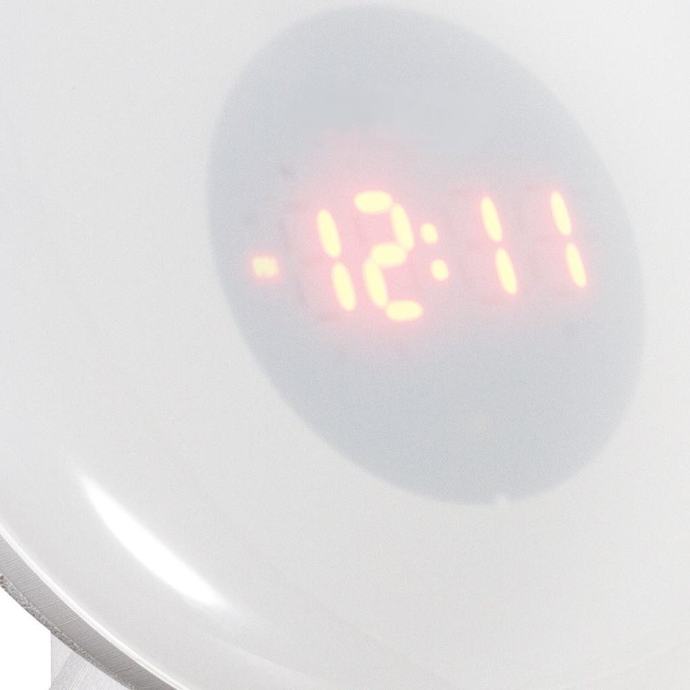 White Round LED Desk Lamp With USB