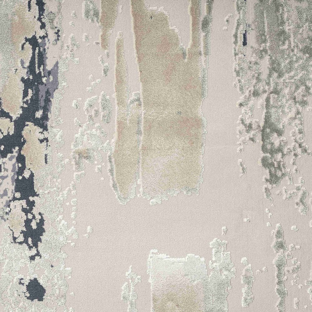 Beige and Gray Abstract Area Rug